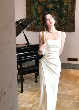 Women Elegant Sleeveless Bodycon Dress Sexy Spaghetti Strap Midi Dress Evening Party Wear        S5407