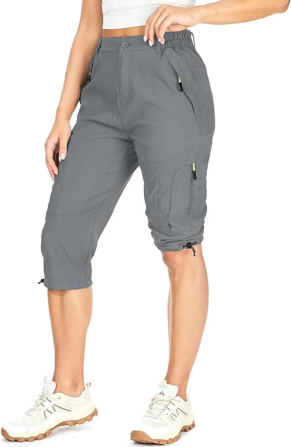 Women's Cargo Capris Pants Casual Hiking Pants Lightweight Quick Dry Travel Summer Pants for Women