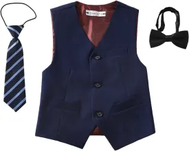 YuanLu Kids Suits for Boys Tuxedo Wedding Ring Bearer Outfit Boy Toddler Suit Formal Vest Set